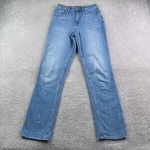 Hollister Jeans Womens 2 Long Blue Ultra High Rise 90s Straight Stretch Denim